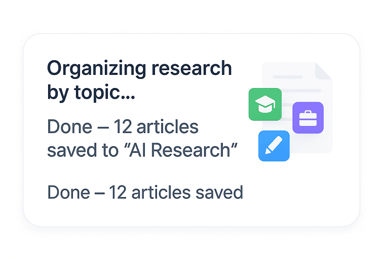 Store research for school, work, or content